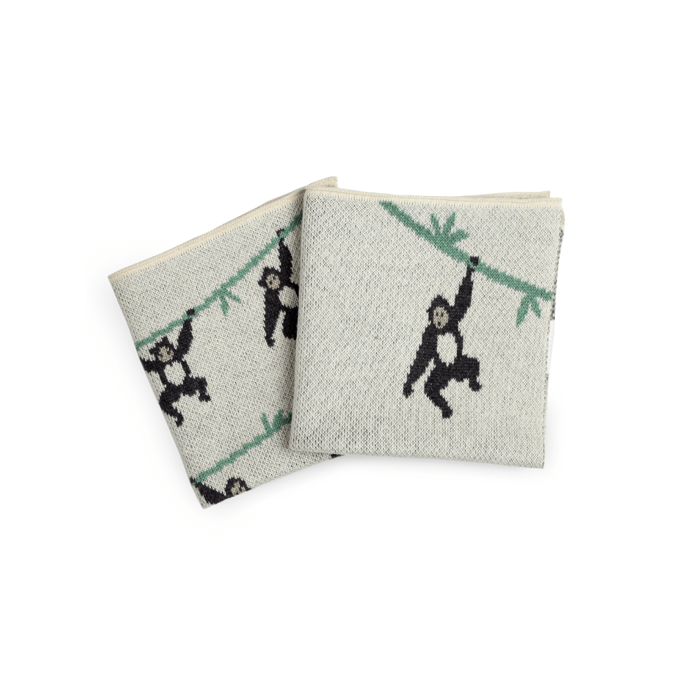 The Baby Trunk Napkin - Monkey (Set of 2)