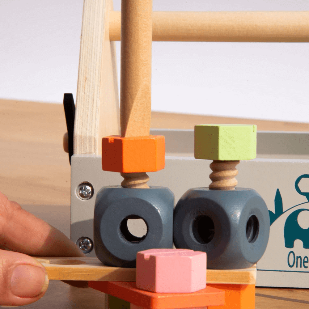 Playbox Pretend Play Toy Wooden Tool Kit - 31 pcs