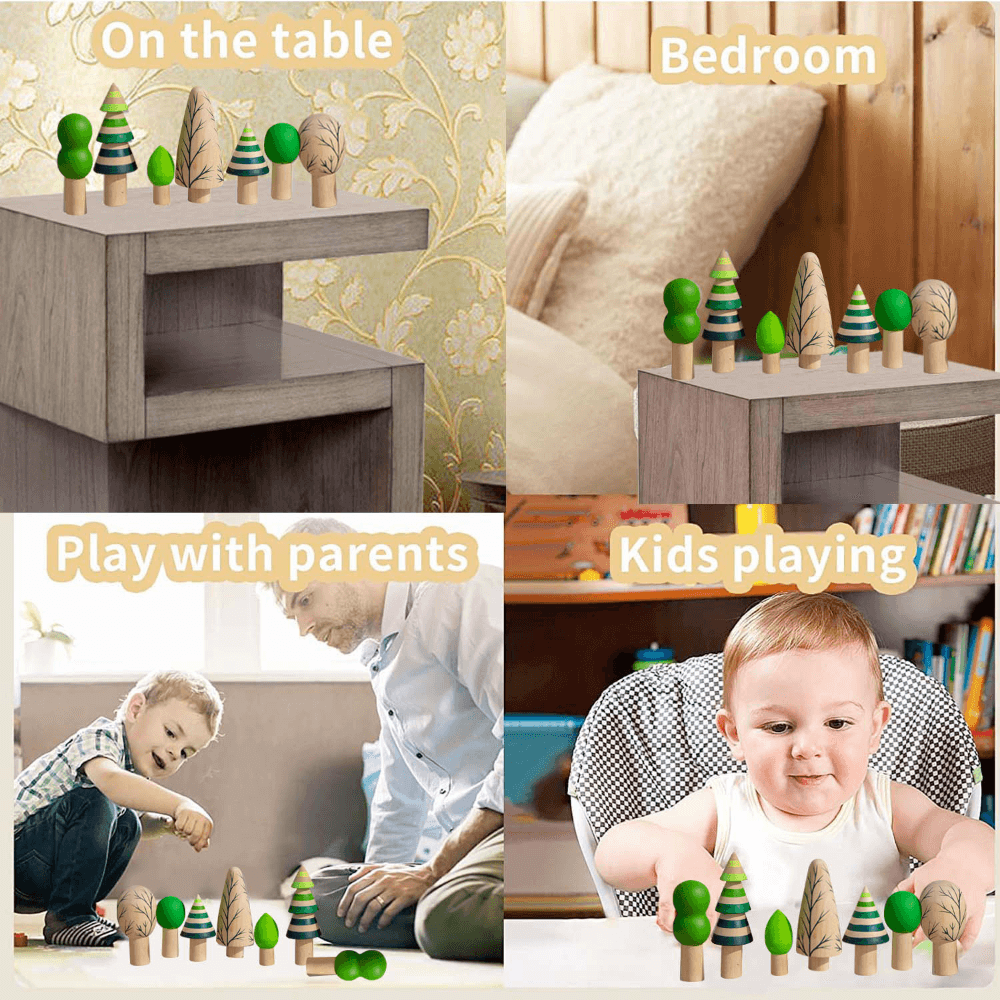 Playbox Wooden Tropical Tree Toy Set - 7 pcs