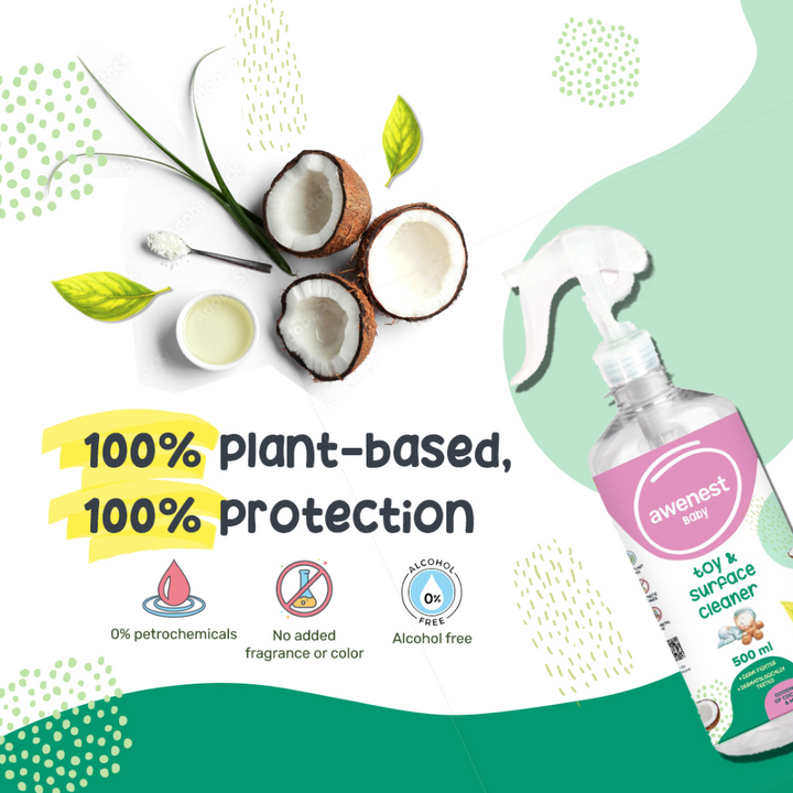 awenest Baby Toy and Surface Cleaner - 100% Plant-based, 500 ml