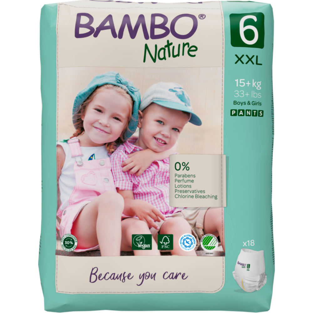 Bambo Nature Premium Baby Pants Diapers for Babies, XXL Size (15+