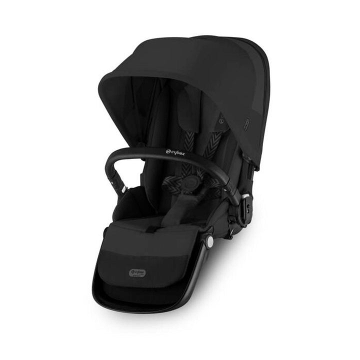 Cybex Gazelle Sibling/Twin Seat Unit with Bumper Bar, Easily attaches to the Gazelle Stroller to Convert into a Twin/Sibling Stroller - Moon Black