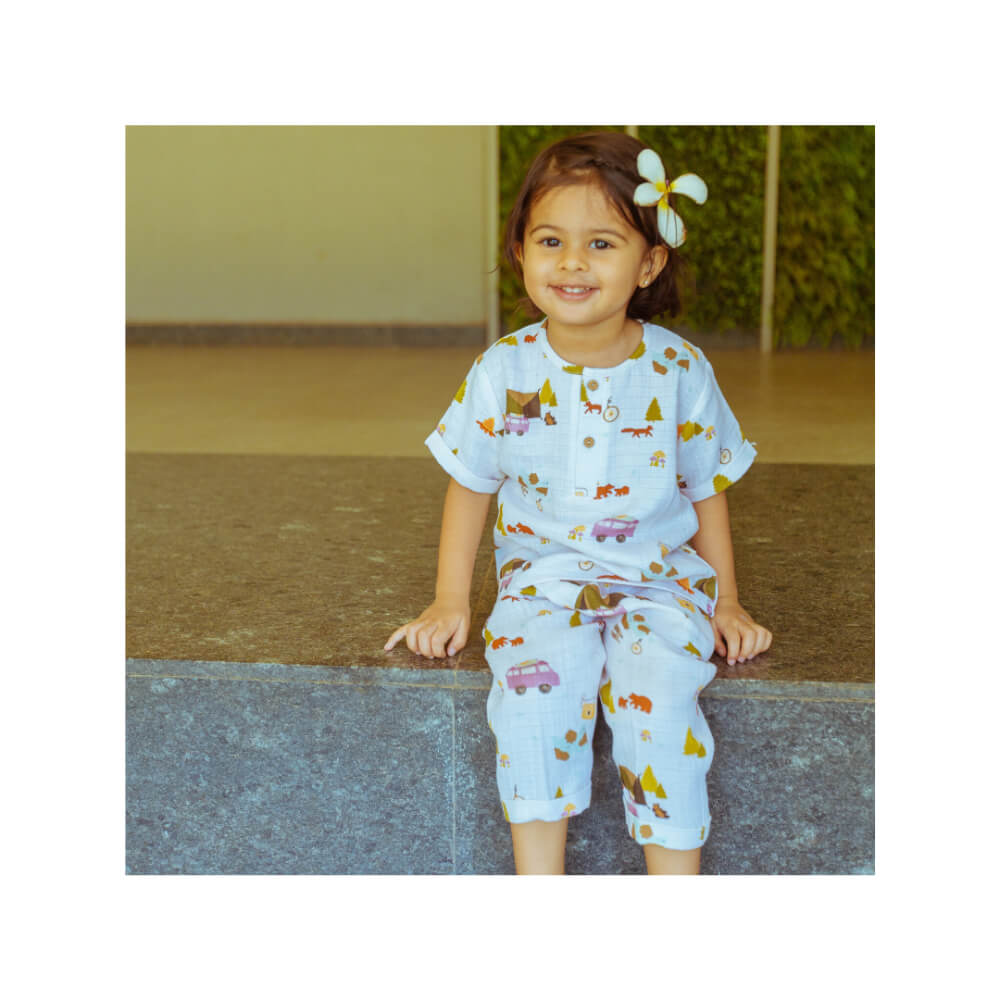 Dulaar Organic Muslin Joggers Set