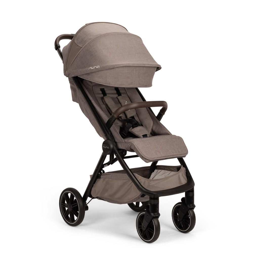 Nuna TRVL LX Cabin Friendly Baby Stroller & Pipa Urbn Car Seat Travel System - Stroller Features (One Hand Fold, Upto 22 Kg)-Car Seat Features (Baseless ISOFIX, Side Impact Protection, Upto 13 Kg)-Cedar