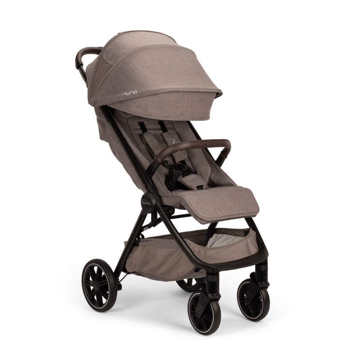 Nuna TRVL LX Cabin Friendly Baby Stroller & Pipa Urbn Car Seat Travel System - Stroller Features (One Hand Fold, Upto 22 Kg)-Car Seat Features (Baseless ISOFIX, Side Impact Protection, Upto 13 Kg)-Cedar