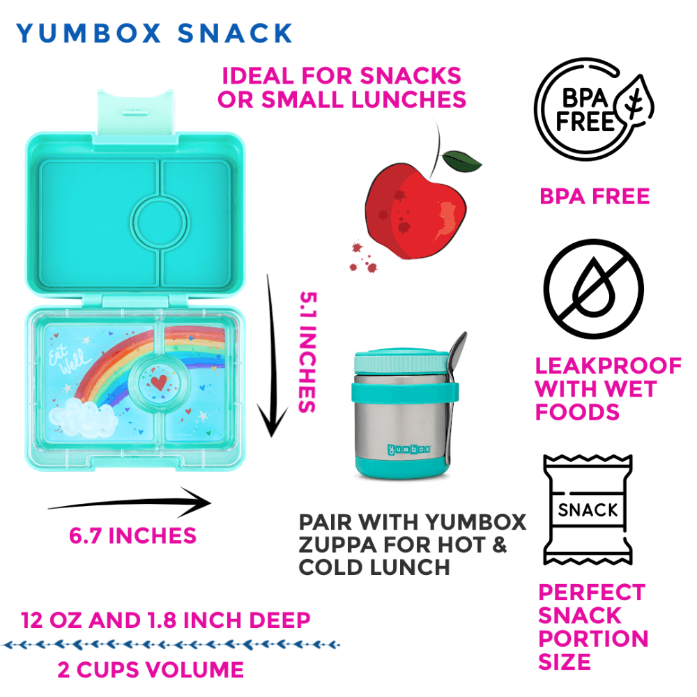 Yumbox Tropical Aqua Yumbox Snack - Rainbow Tray