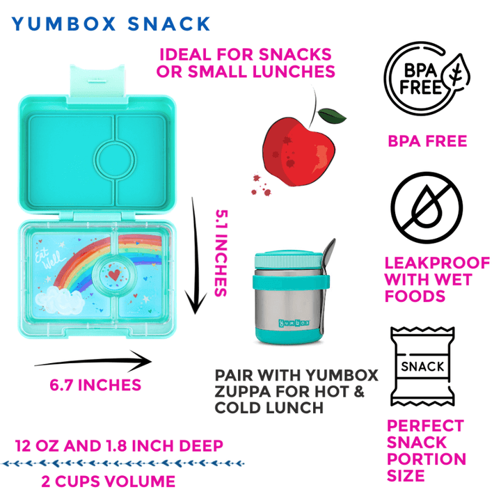 Yumbox Tropical Aqua Yumbox Snack - Rainbow Tray