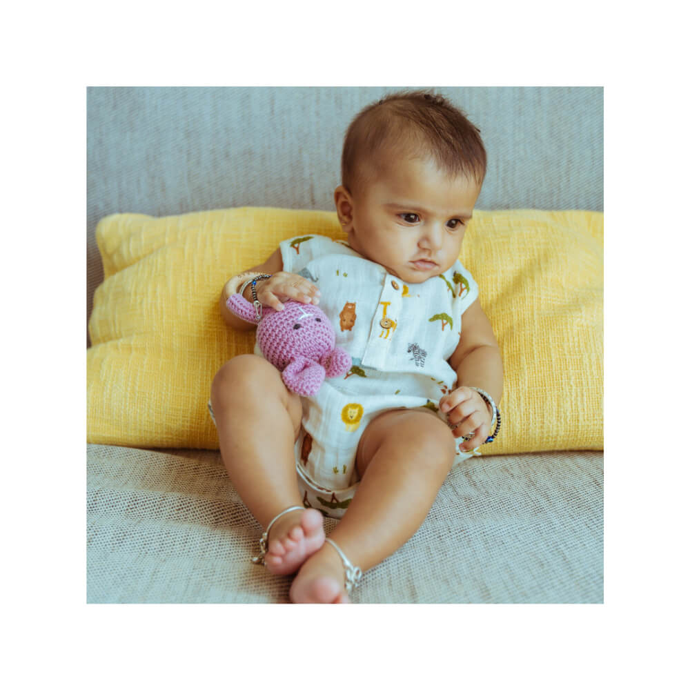 Dulaar Organic Muslin Romper - Squad Goals