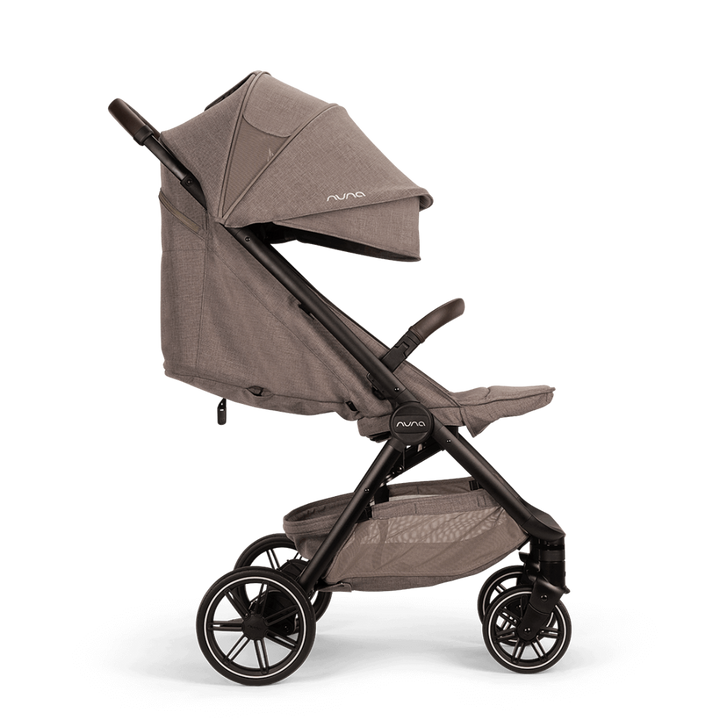 Nuna TRVL LX Cabin Friendly Baby Stroller & Pipa Urbn Car Seat Travel System - Stroller Features (One Hand Fold, Upto 22 Kg)-Car Seat Features (Baseless ISOFIX, Side Impact Protection, Upto 13 Kg)-Cedar