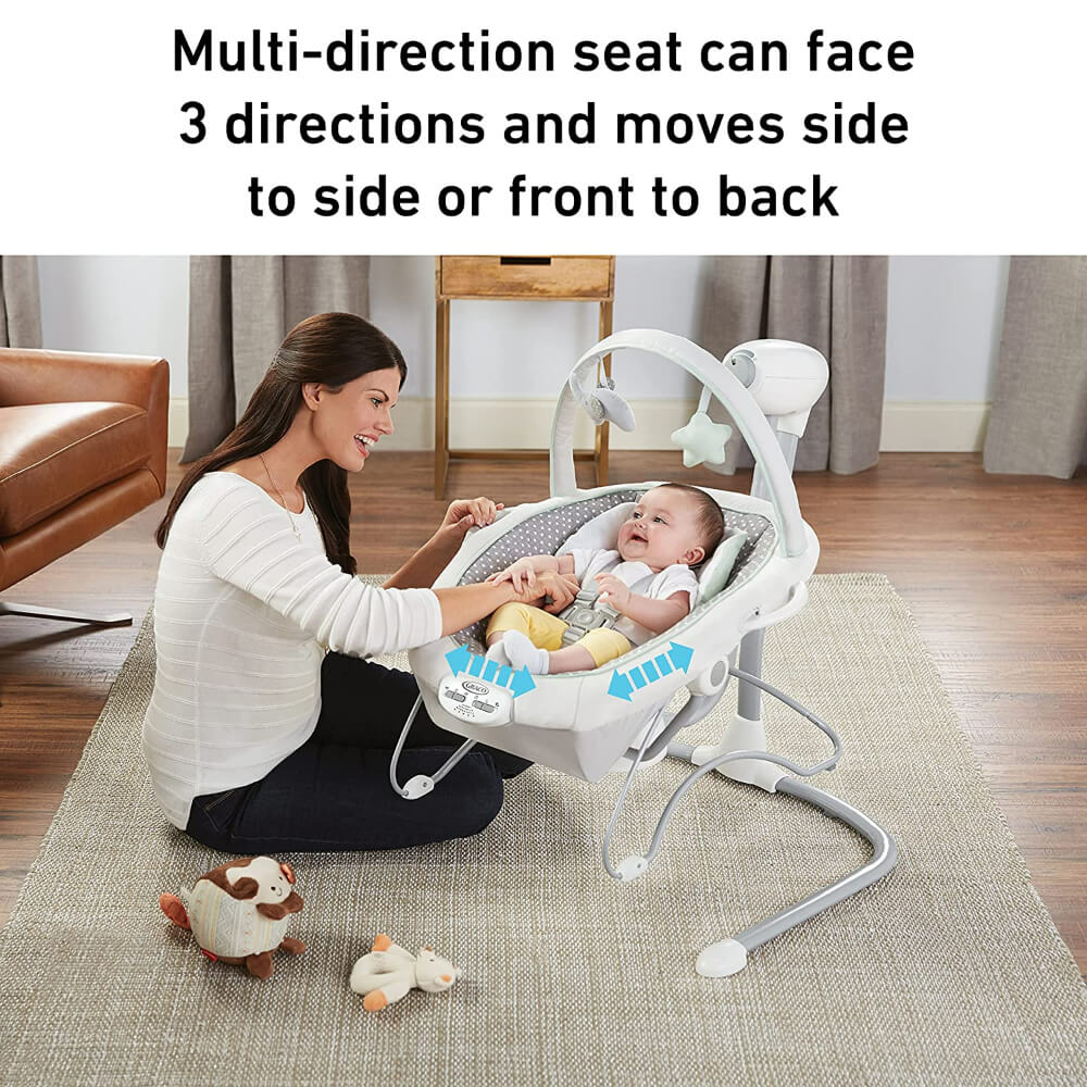 Soothe 'n Sway LX Baby Swing with Portable Bouncer, Derby
