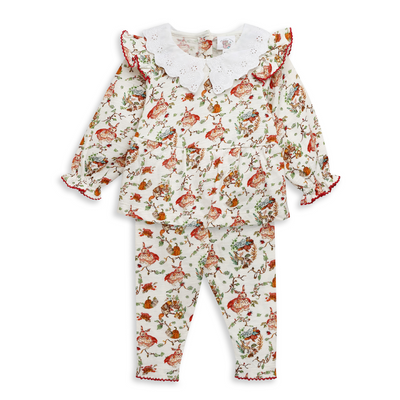 The Baby Trunk Broderie Co-ord Set - Red Riding Hood