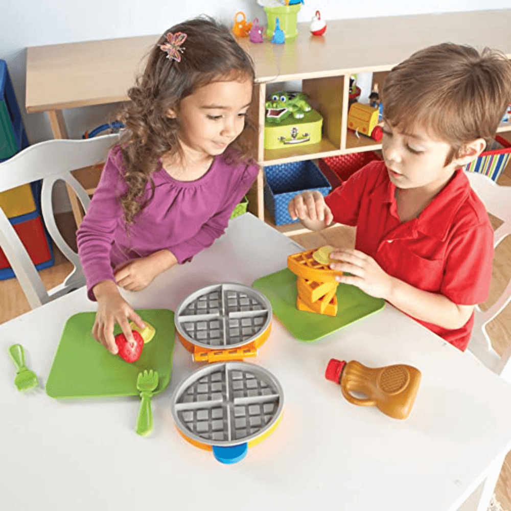Playbox Wooden Waffle Maker Pretend Play Cooking Toy
