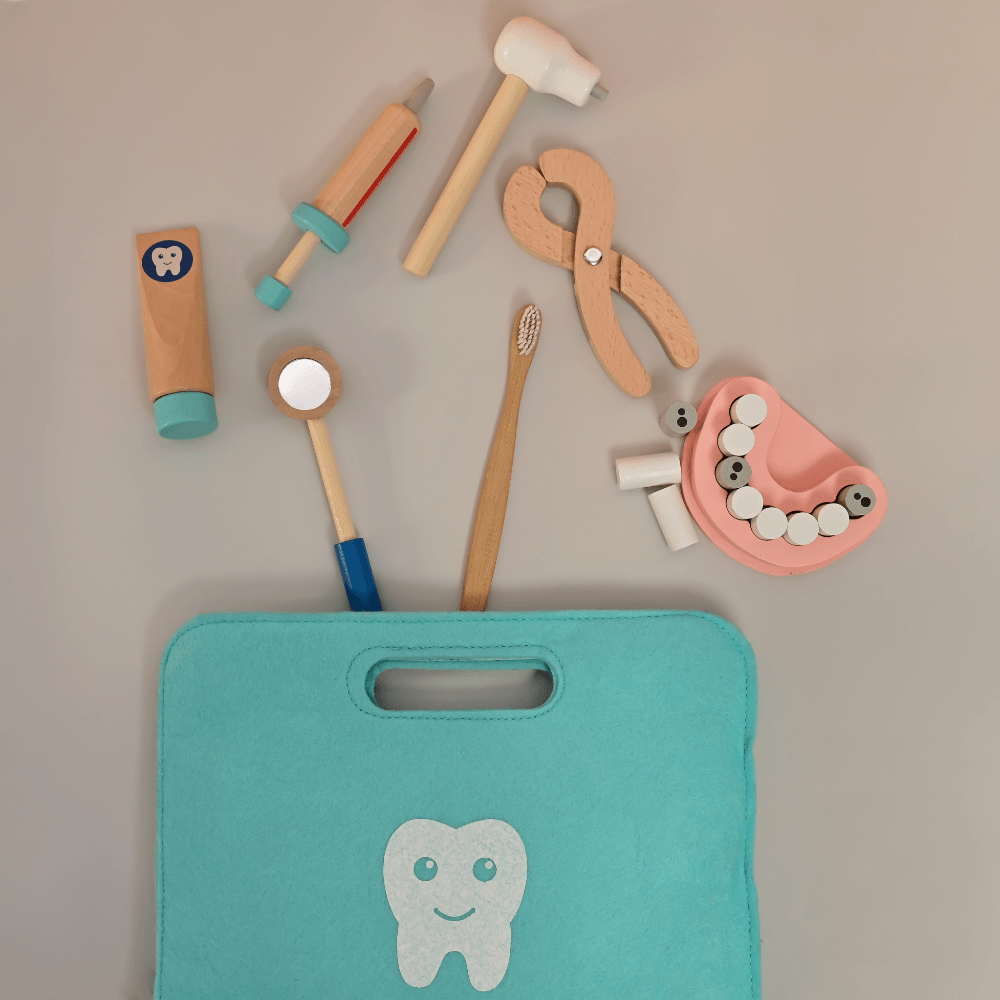 Playbox Wooden Tiny Teeth Doctor Kit - 17 pcs
