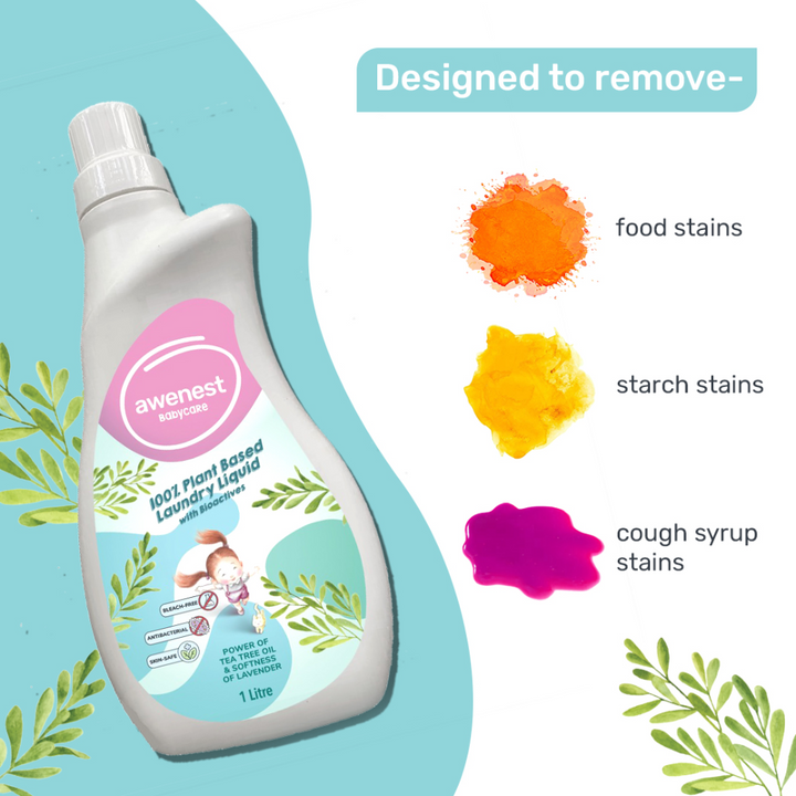 awenest Baby Laundry Detergent - 100% Plant-based, 1 Liter