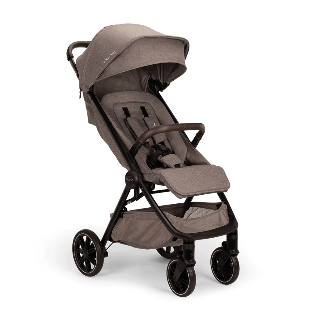 Nuna TRVL LX Cabin Friendly Baby Stroller & Pipa Urbn Car Seat Travel System - Stroller Features (One Hand Fold, Upto 22 Kg)-Car Seat Features (Baseless ISOFIX, Side Impact Protection, Upto 13 Kg)-Cedar