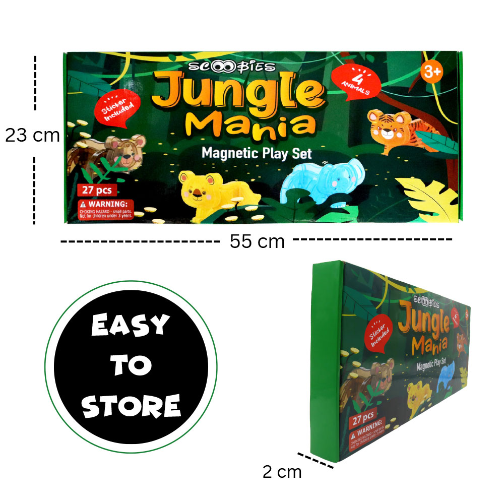 Scoobies Jungle Mania Magnetic Play Set - 27 Piece Set