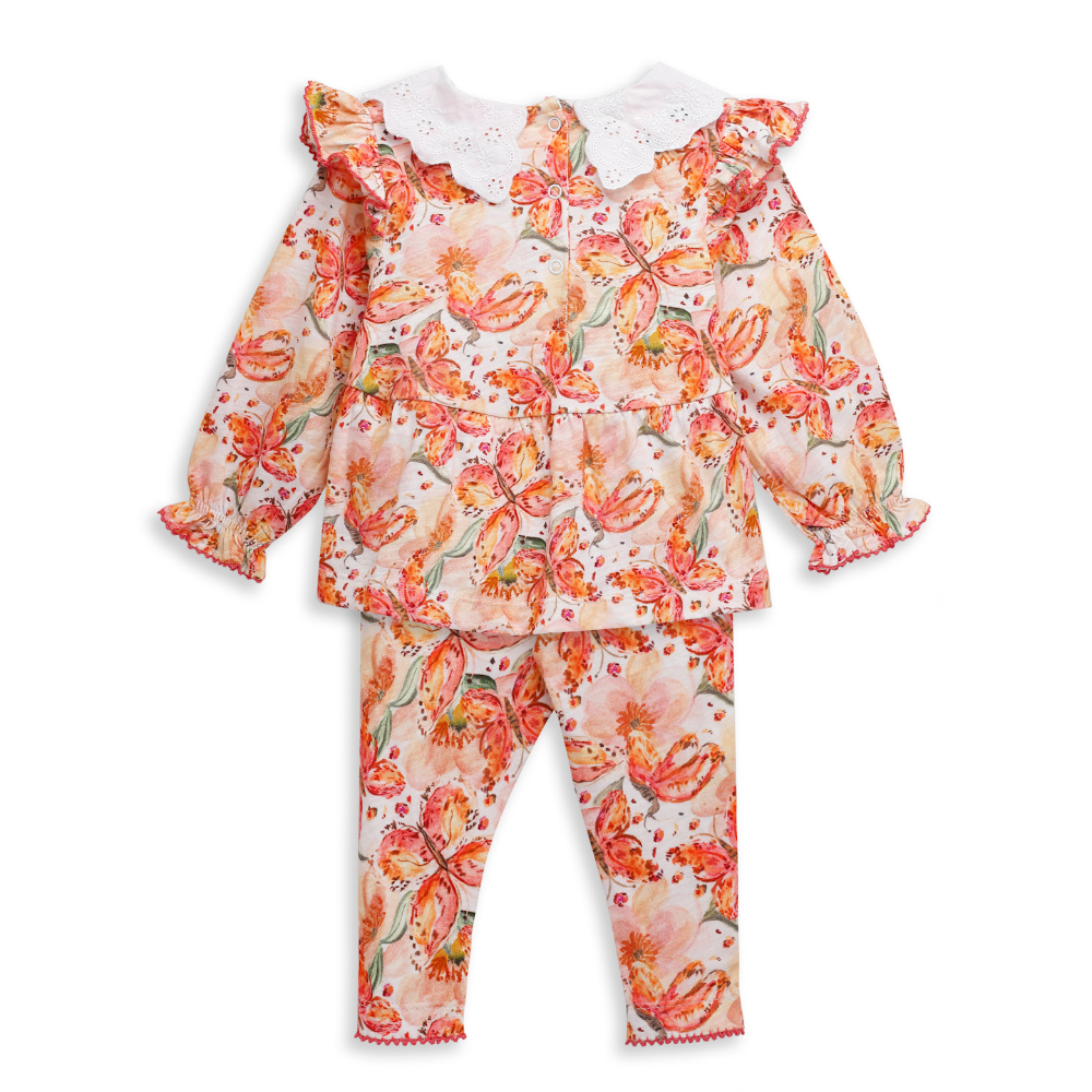 The Baby Trunk Broderie Co-ord Set - Butterfly