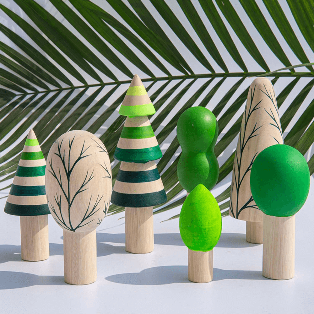 Playbox Wooden Tropical Tree Toy Set - 7 pcs