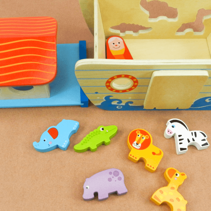Playbox Wild Cruise Wooden Animal Ark Toy Set
