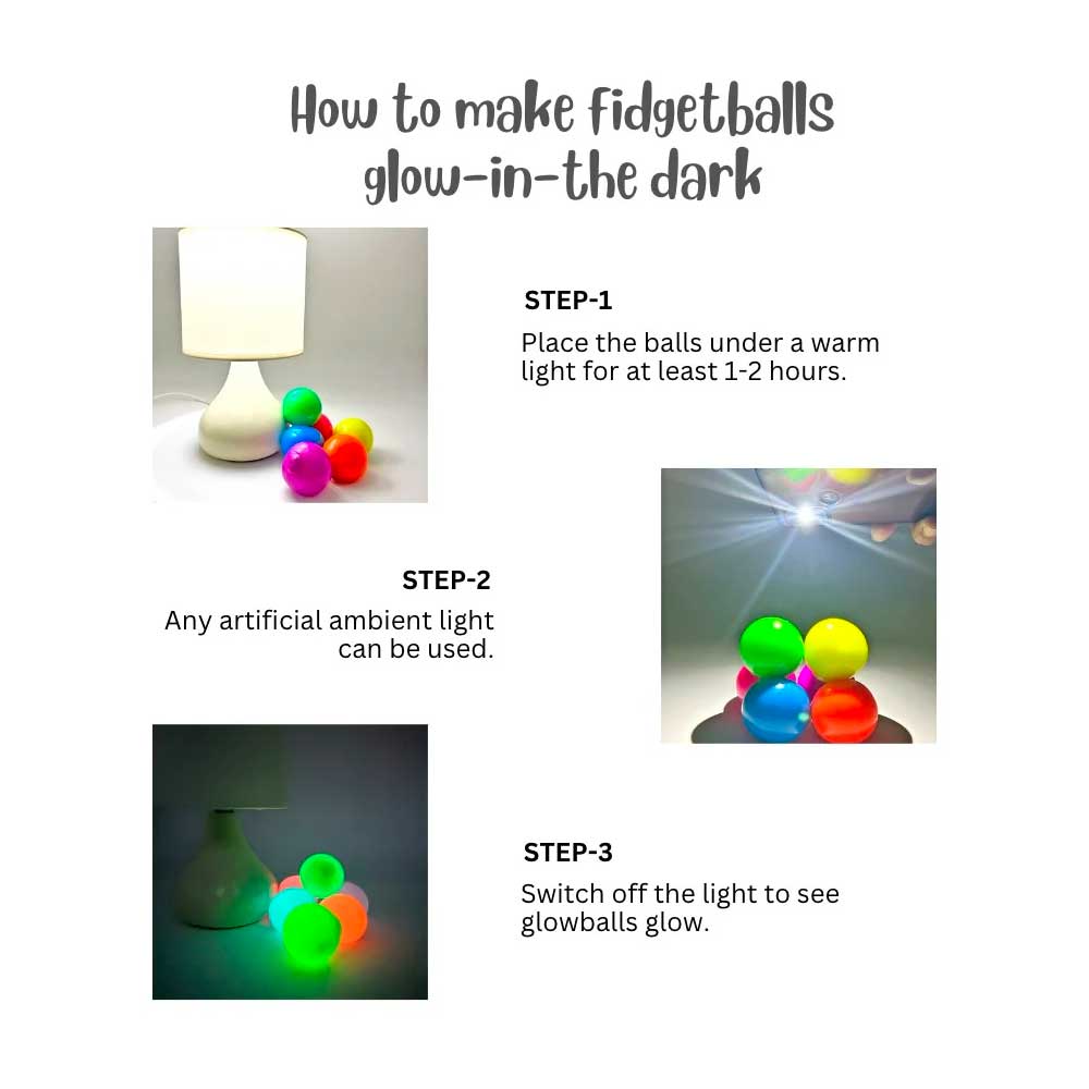 Scoobies Glowballs - 6 Vibrant Colours