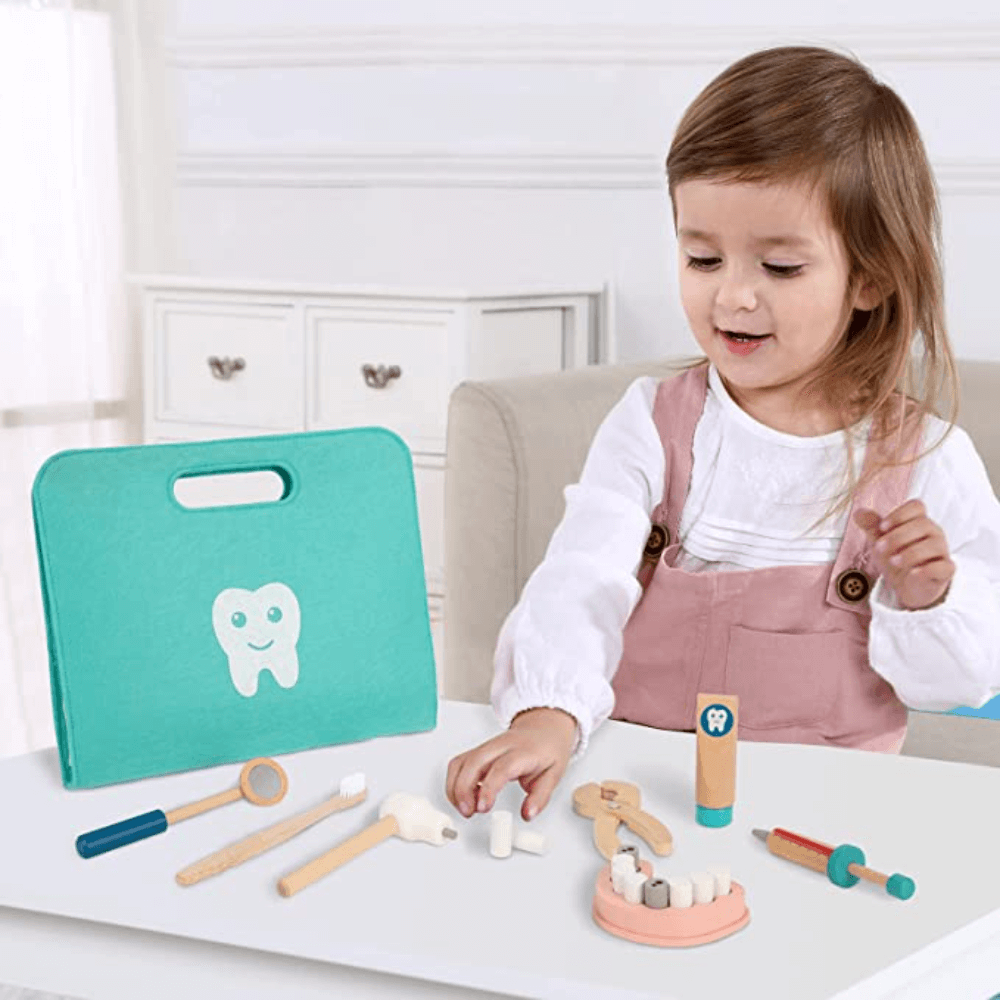 Playbox Wooden Tiny Teeth Doctor Kit - 17 pcs