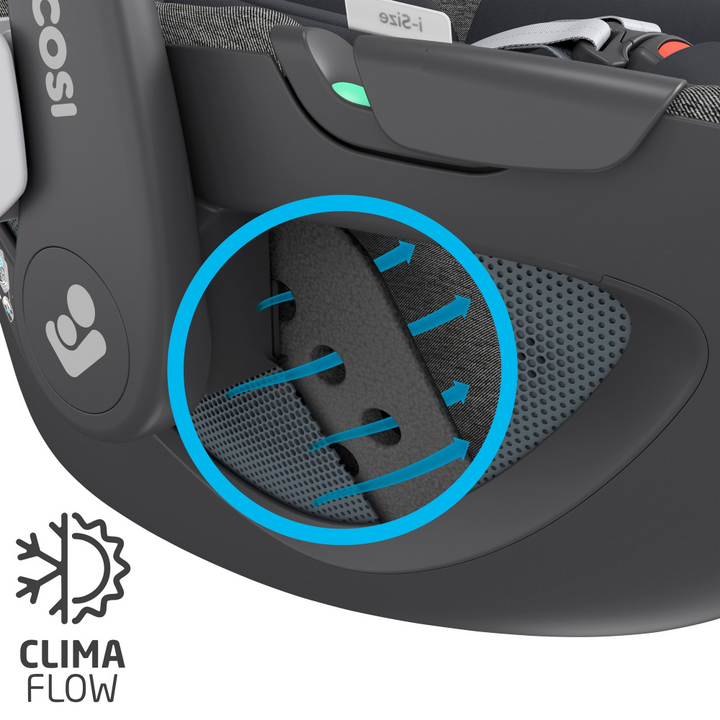 Maxi-Cosi Pebble 360 Newborn Car Seat, Rear Facing, Side Impact Protection with 3-Point Harness, Newborn Inlay Included, Clima Flow Panels, Travel Friendly, Up to 13Kgs, Birth-15 Months, Grey