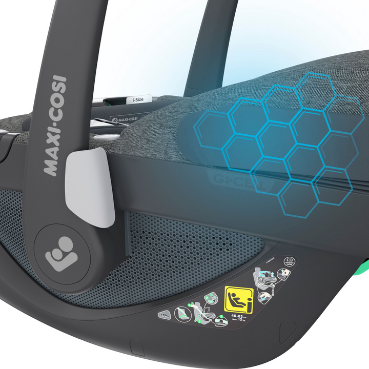 Maxi-Cosi Pebble 360 Newborn Car Seat, Rear Facing, Side Impact Protection with 3-Point Harness, Newborn Inlay Included, Clima Flow Panels, Travel Friendly, Up to 13Kgs, Birth-15 Months, Grey