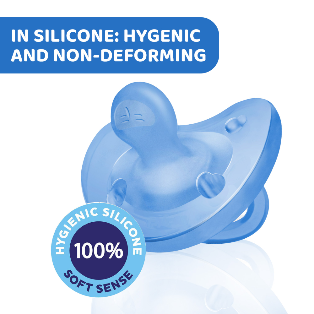 Chicco Soother Physio Soft Blue 6 - 16 months 2 Pc