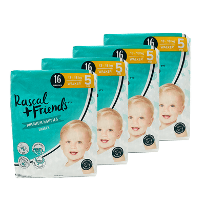 Rascal + Friends-Diapers - Size 5 ( Pack of 4)