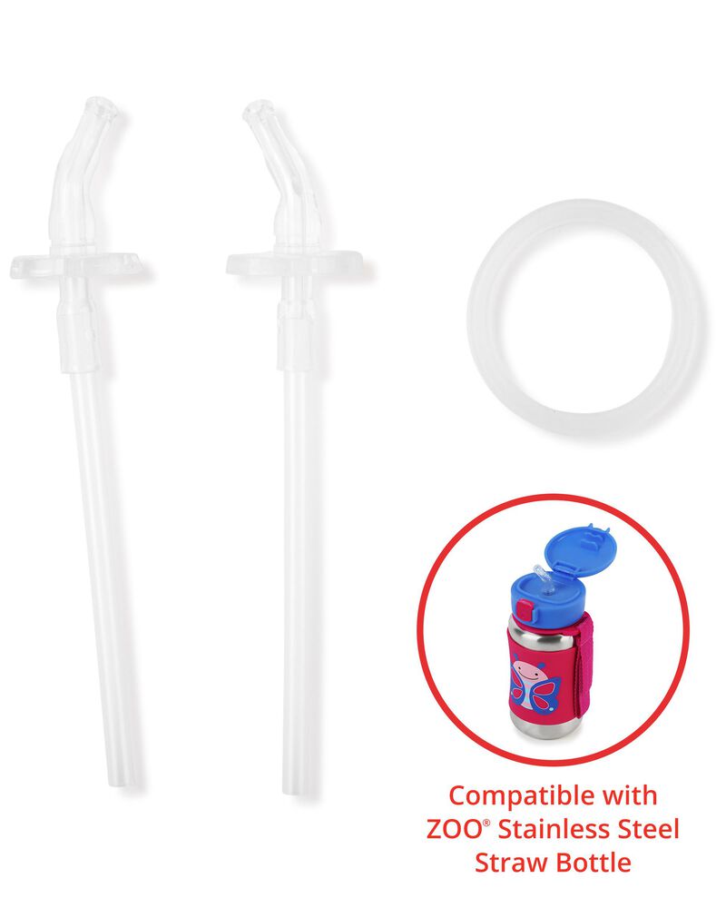 Zoo Stainless Steel Straw Bottle Extra Straws - 2-Pack