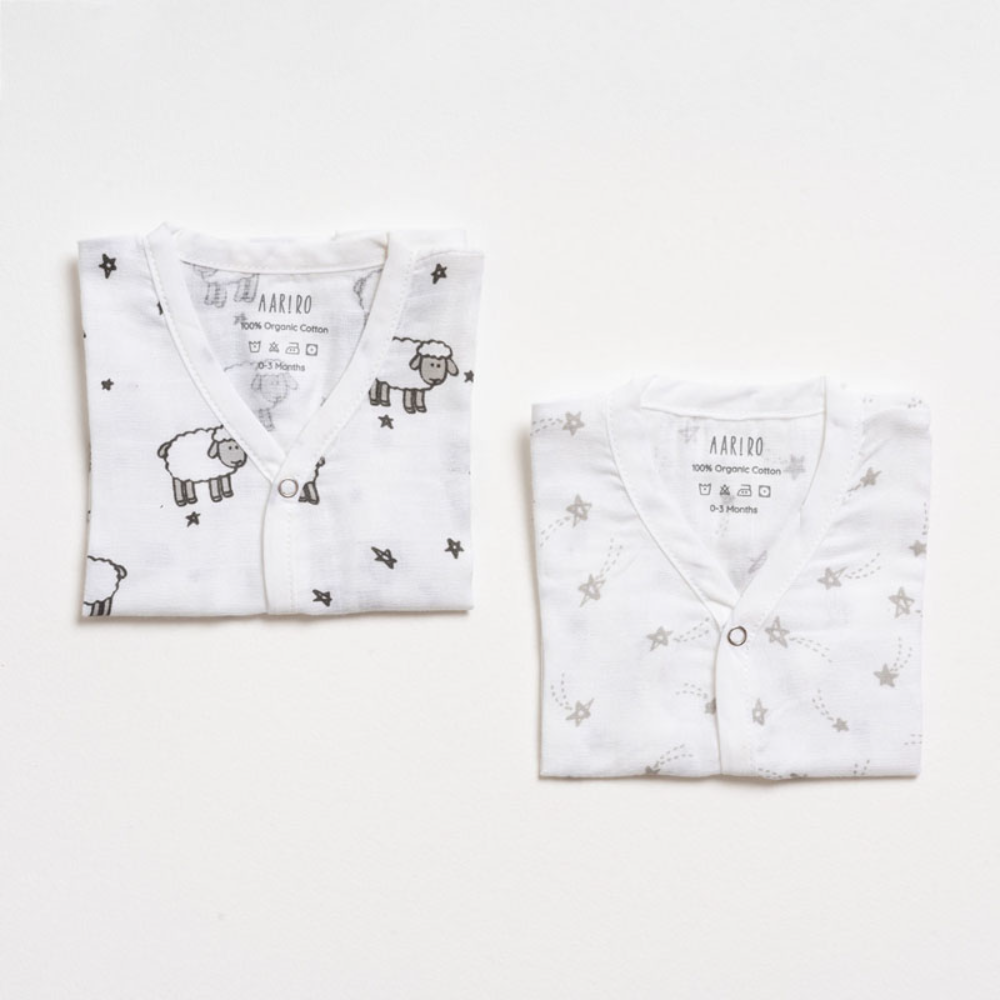 Aariro Muslin Jhabla Set - 2 Pieces