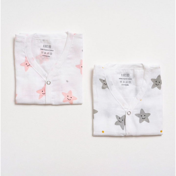 Aariro Muslin Jhabla Set - 2 Pieces