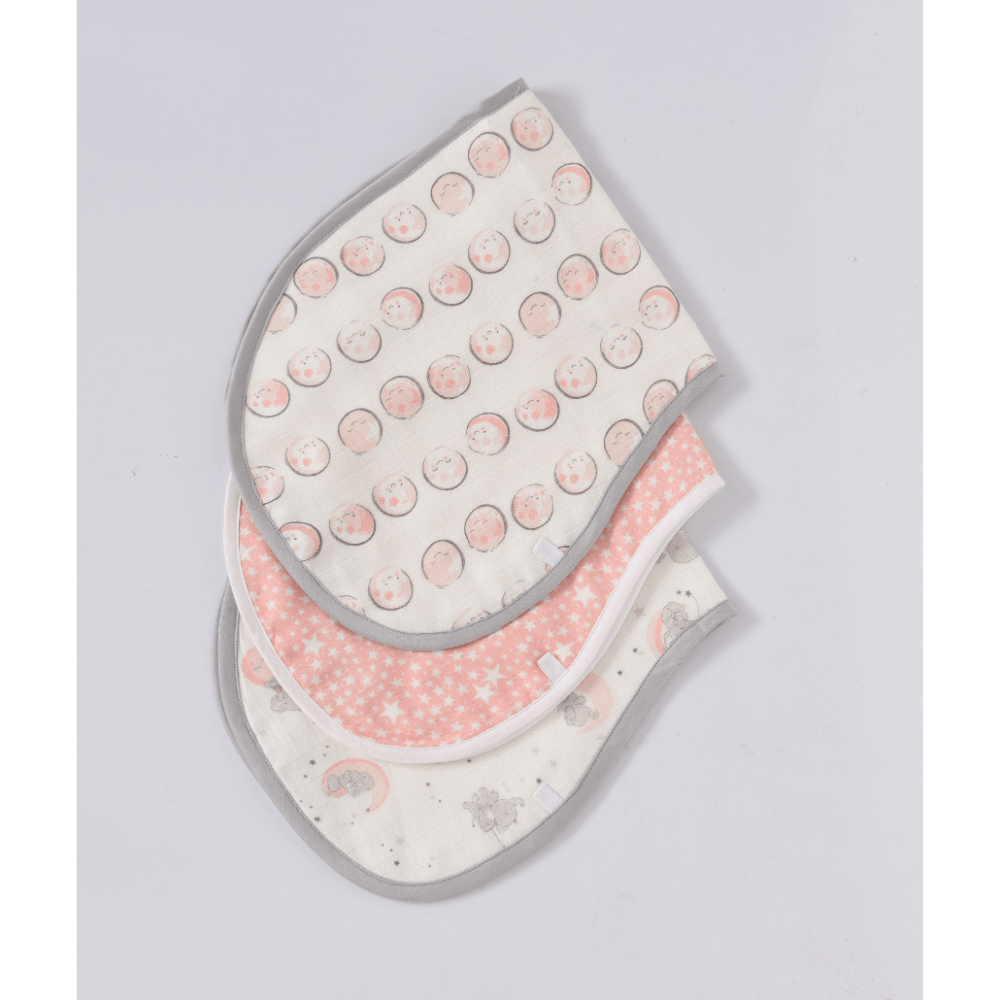 Annasimona Kids Playful Friends Burp Cloths (Set of Three)