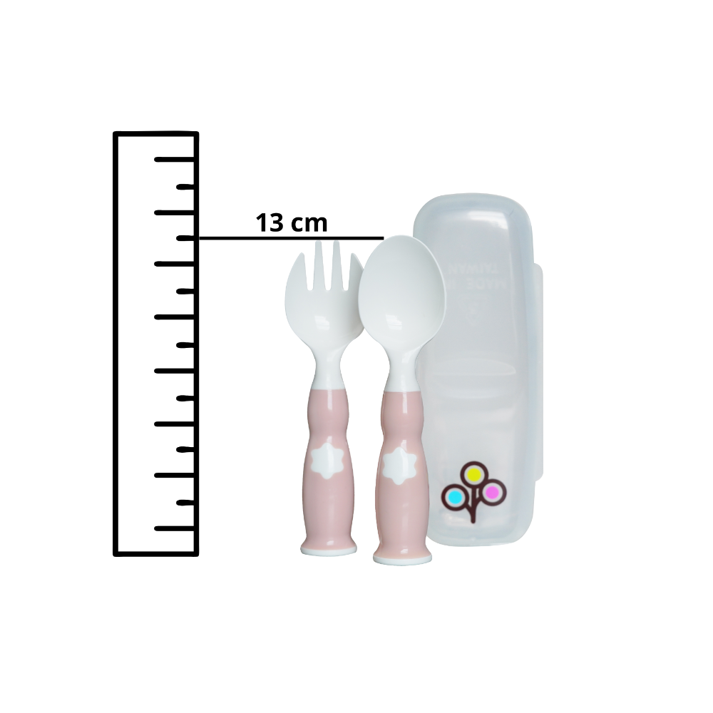 Ergonomic Fork & Spoon Set with Travel Case