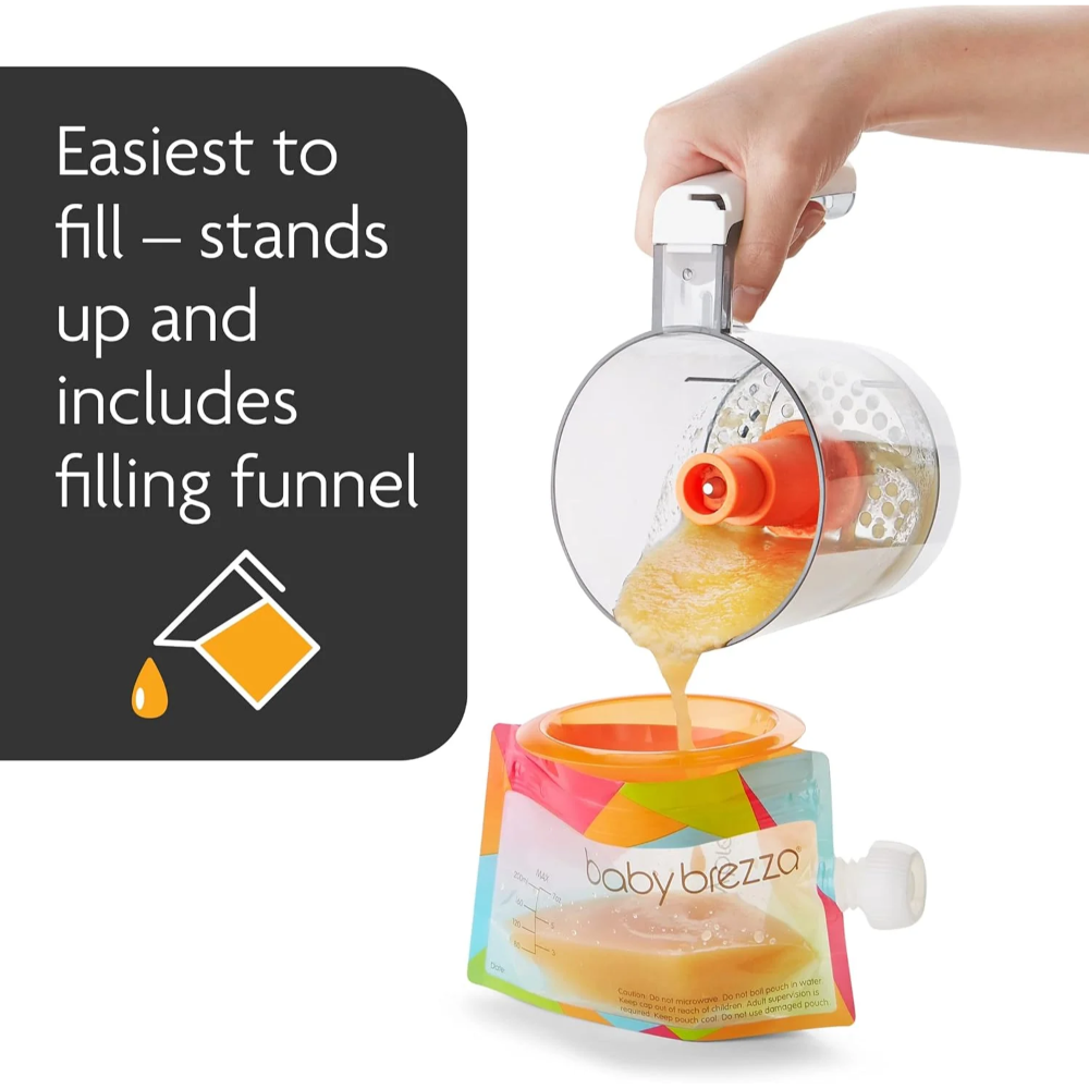 Baby Brezza Usable Baby Food Pouches - Pack of 10 Multicolor