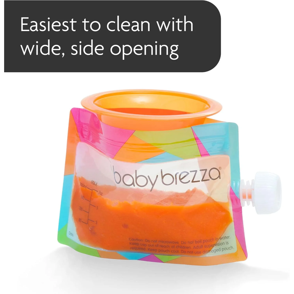 Baby Brezza Usable Baby Food Pouches - Pack of 10 Multicolor