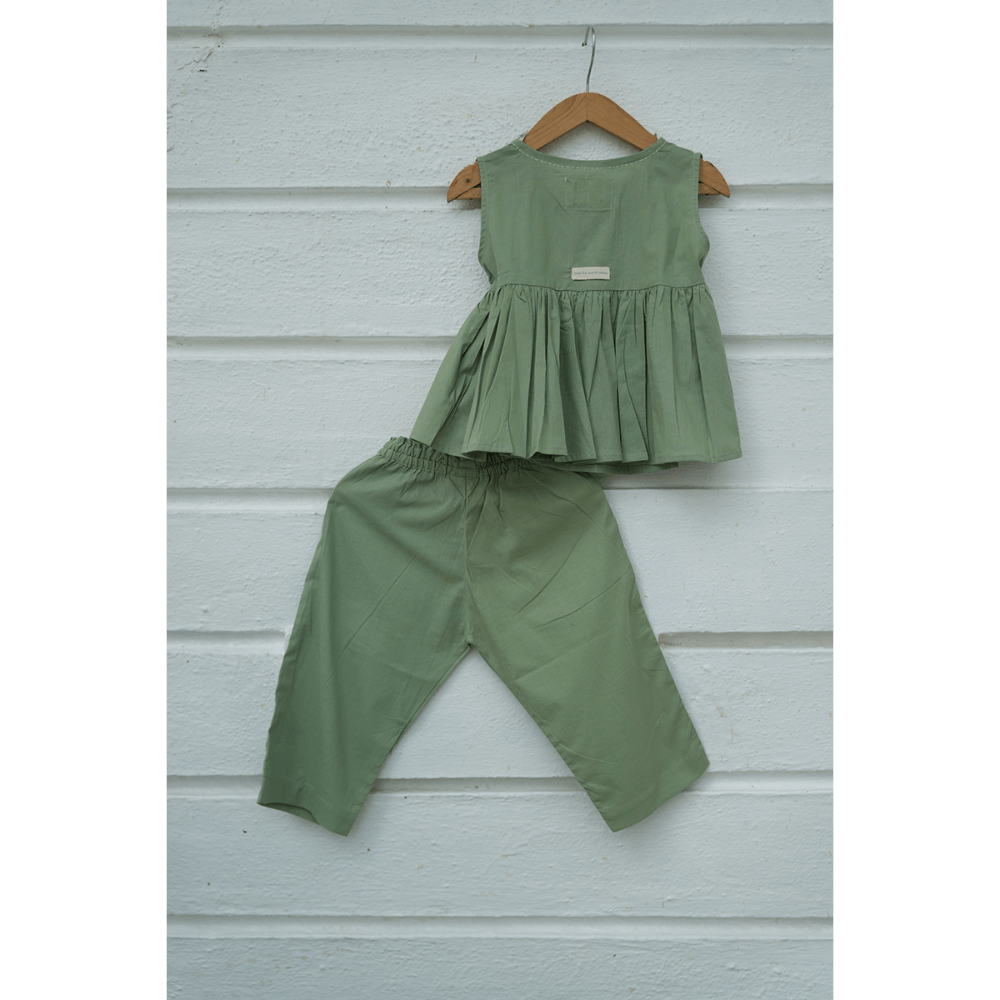 Wrap top and pant co-ord set - Pista Barfi