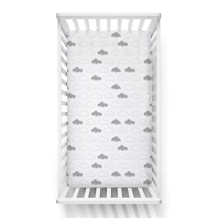 The White Cradle Cotton Crib Fitted Sheets (Pack of 2)