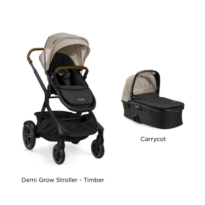 Nuna Demi Grow Stroller & Carry Cot Combo - Timber