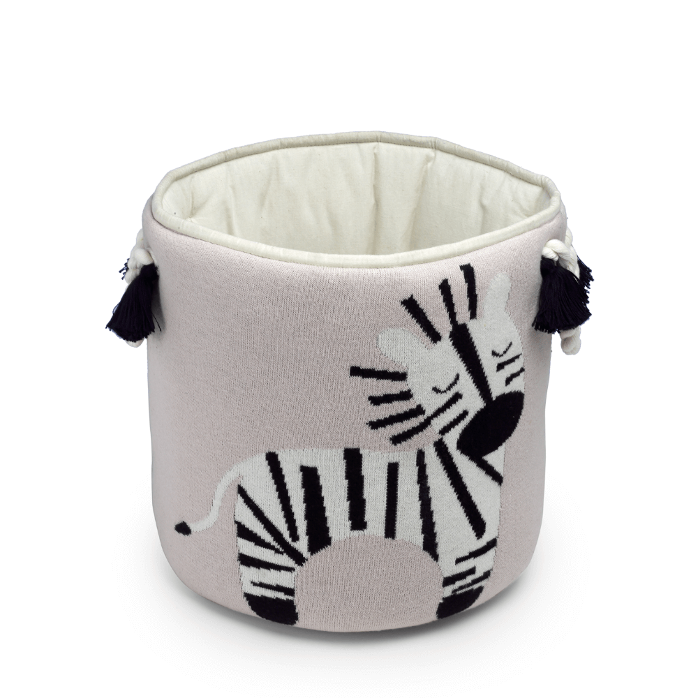Zebra Knitted Basket