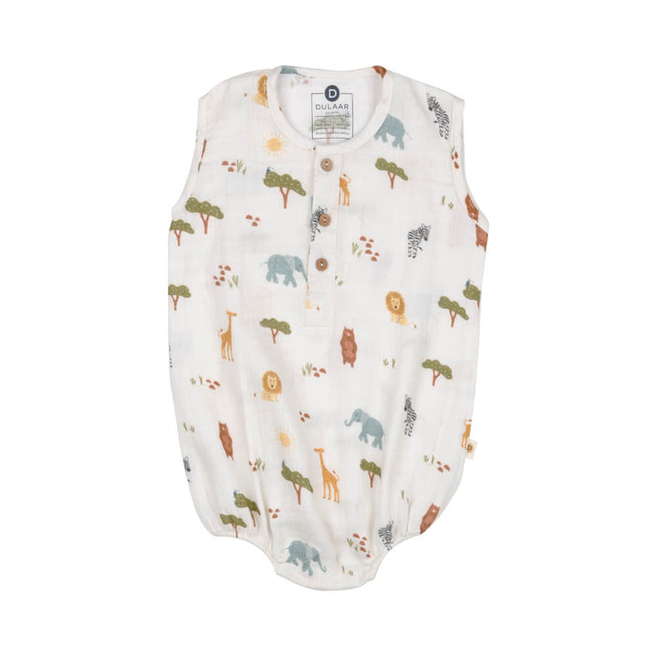Dulaar Organic Muslin Romper - Squad Goals