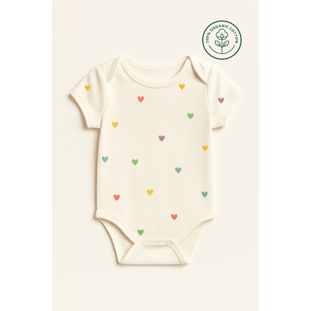 Furr Balls Organic Cotton Bodysuits for Baby Girl - Pack of 2