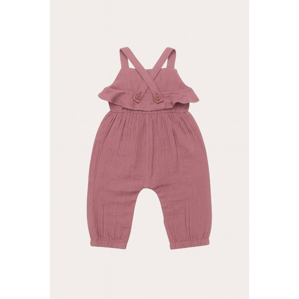 Furr Balls Sleeveless Jumpsuit -  Mauve mist