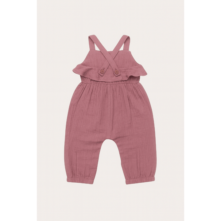 Furr Balls Sleeveless Jumpsuit -  Mauve mist