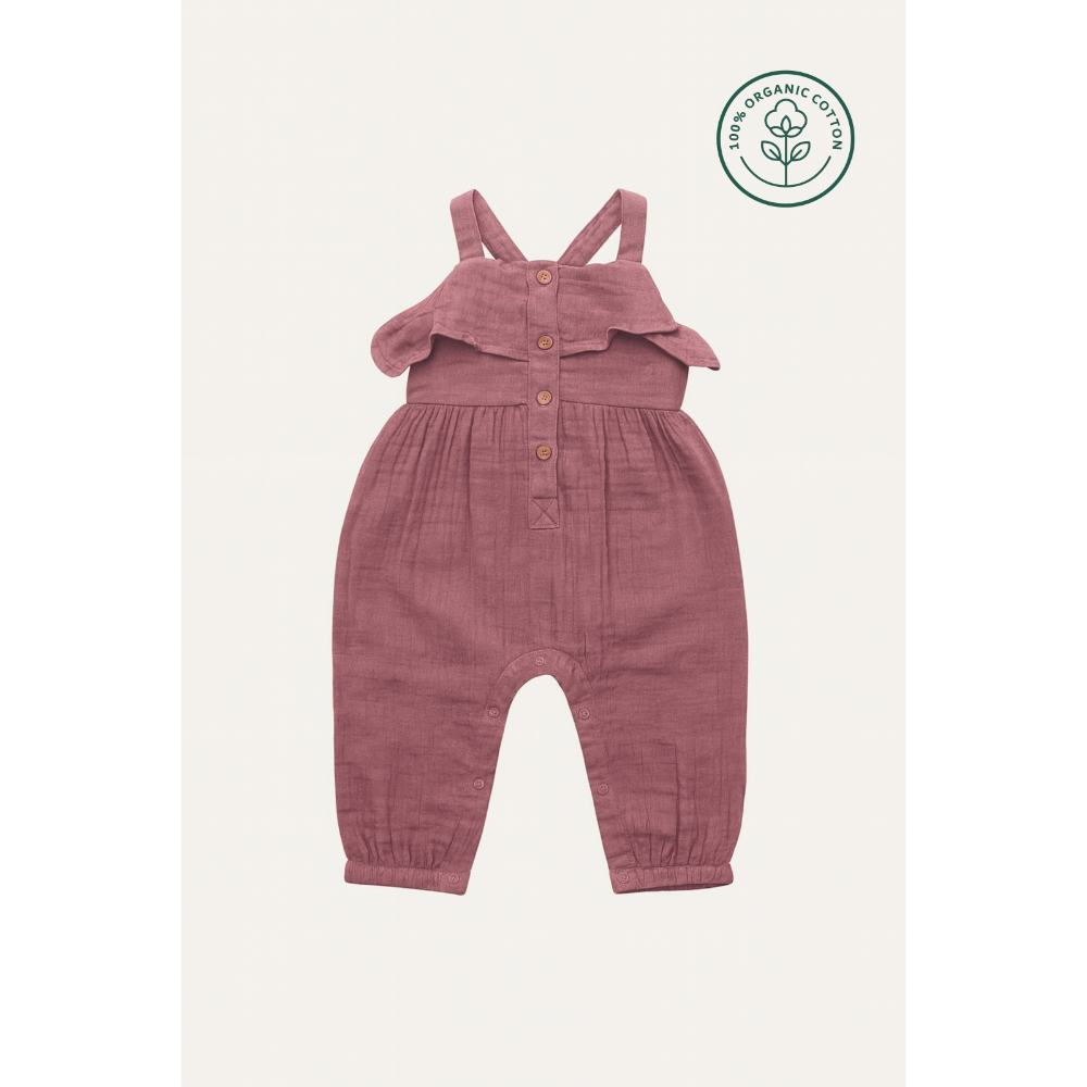Furr Balls Sleeveless Jumpsuit -  Mauve mist