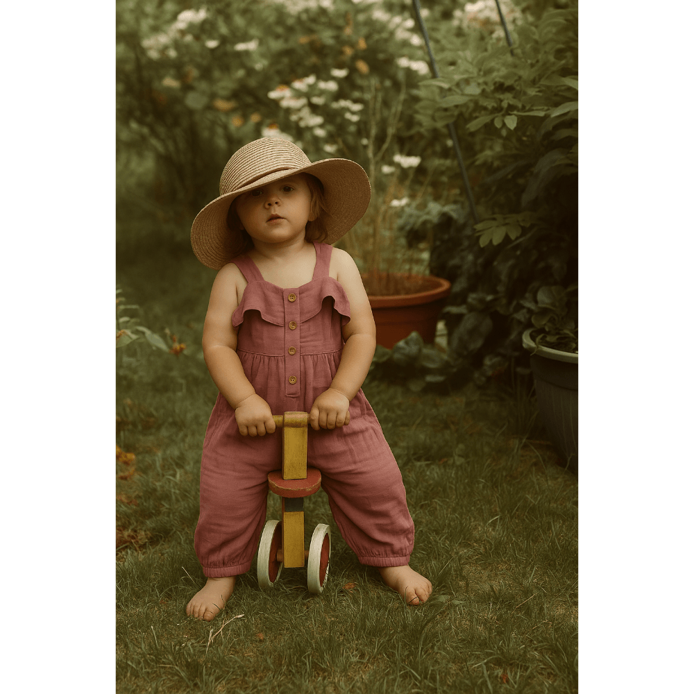 Furr Balls Sleeveless Jumpsuit -  Mauve mist