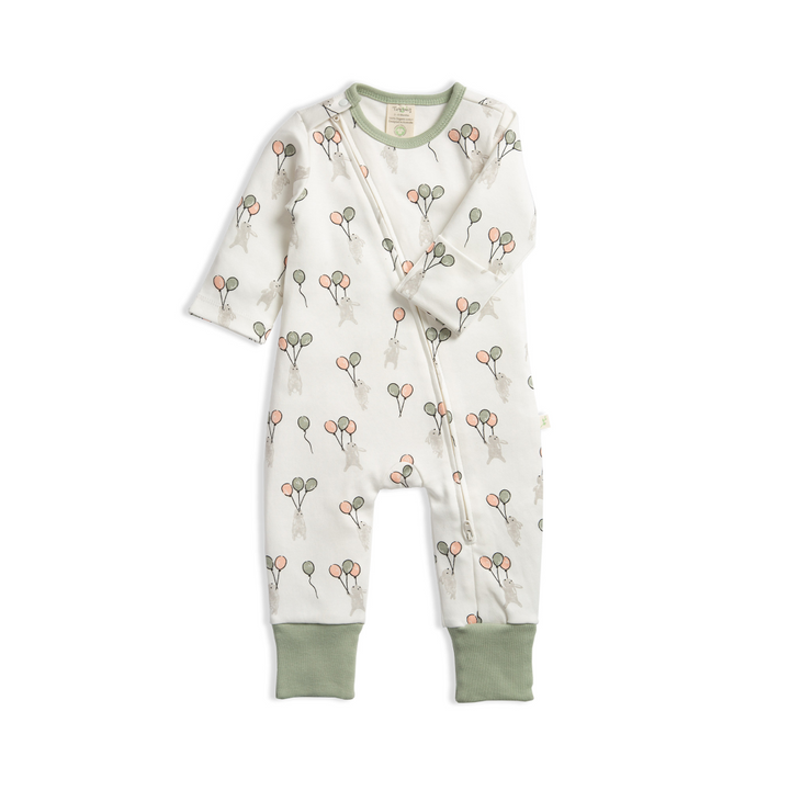 Tiny Twig Long Sleeve Zipsuit - Printed