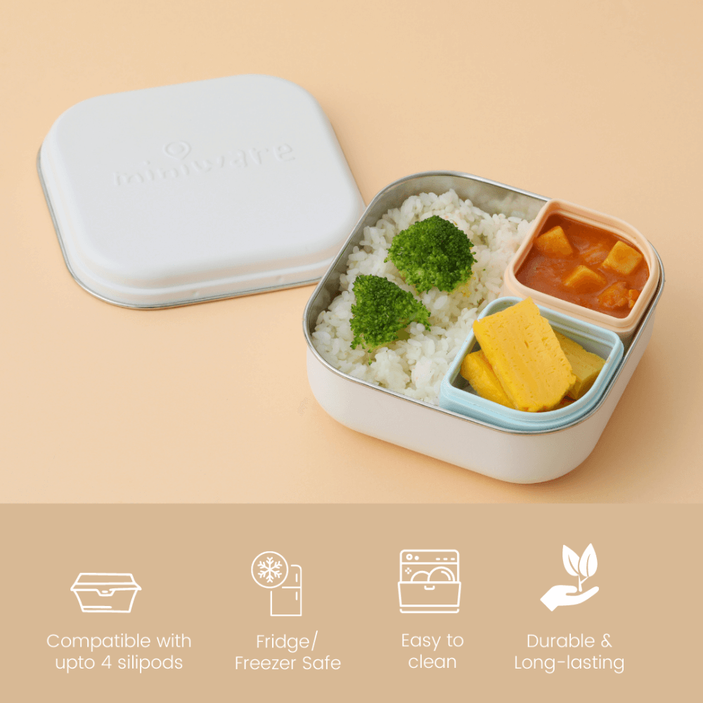 Miniware Grow Bento with 2 silipods Lunch Box