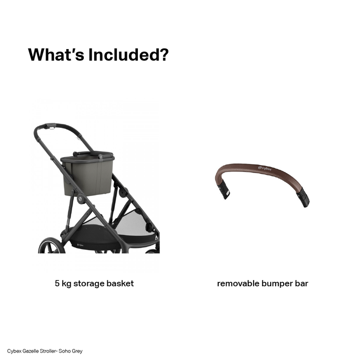 Cybex Gazelle Reversible Seat Stroller from Birth - 4 Years with Flat Recline, Height-Adjustable Handle Bar and Multiple Seat Configurations that converts to Twin/Sibling Stroller