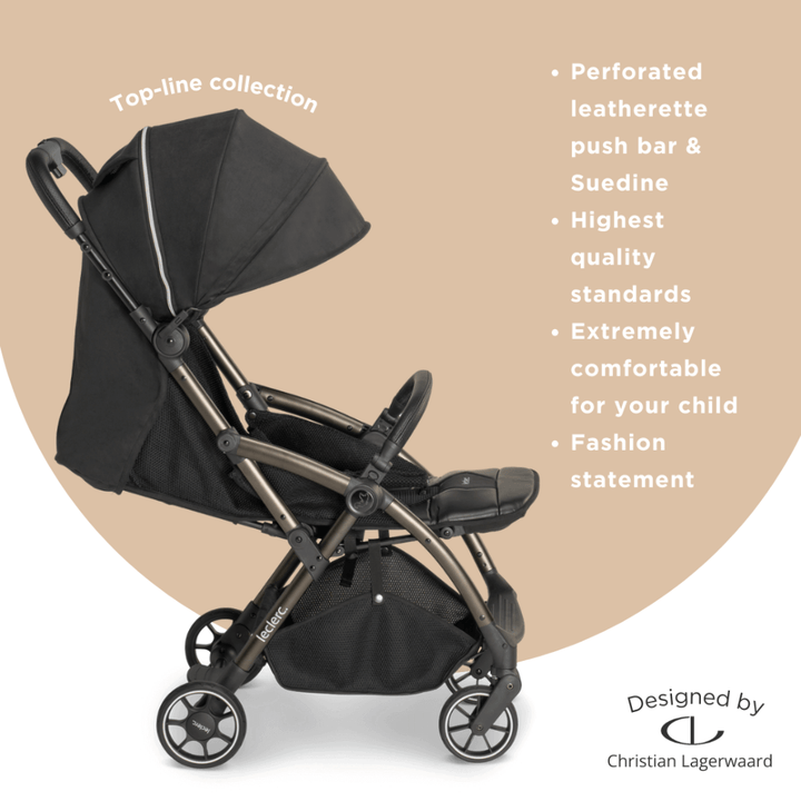 Leclerc Baby Hexagon Stroller - Carbon Black